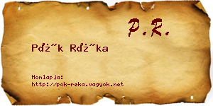 Pók Réka névjegykártya